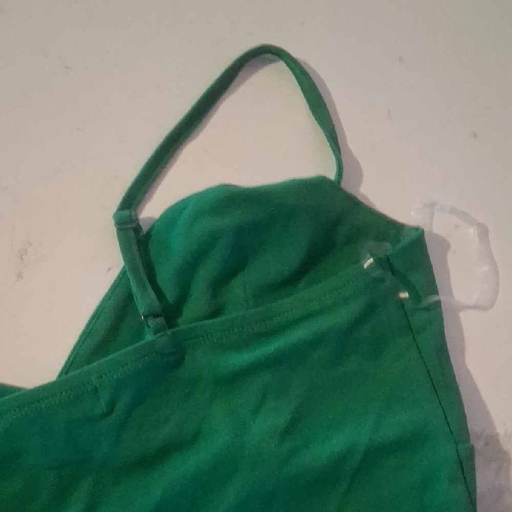 NWT Almost Famous Vibrant Green Cowl Neck High-Low Dress XL - Picture 8 of 9